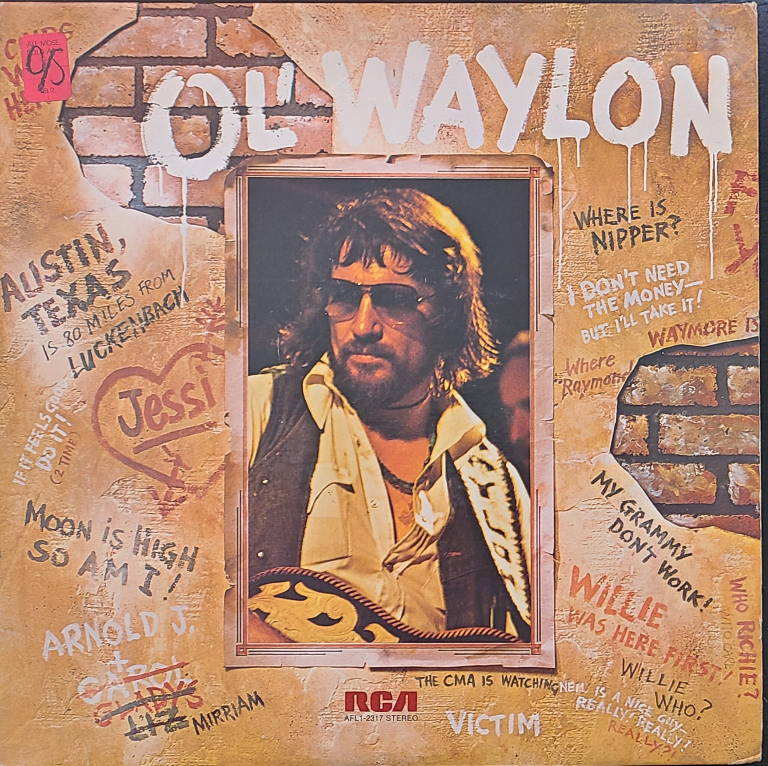 Waylon Jennings 'Ol' Waylon' Vinyl Record ID # AFL1-2317