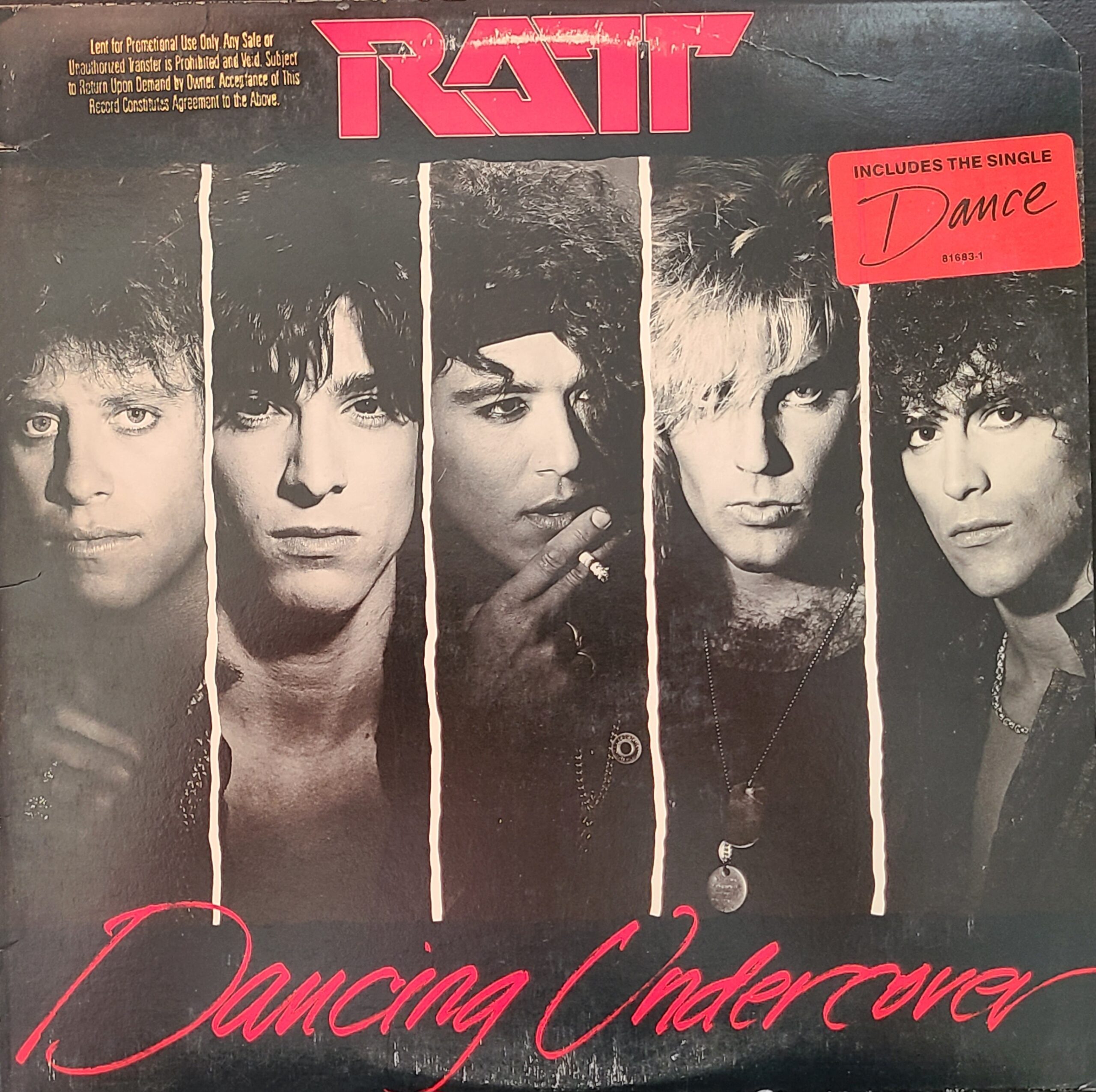 Ratt 'Dancing Undercover' Vinyl Record ID # 81683
