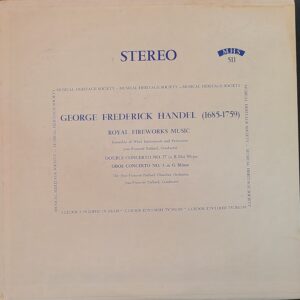 George Frederick Handel 'Royal Fireworks Music' Vinyl Record ID # MHS 511
