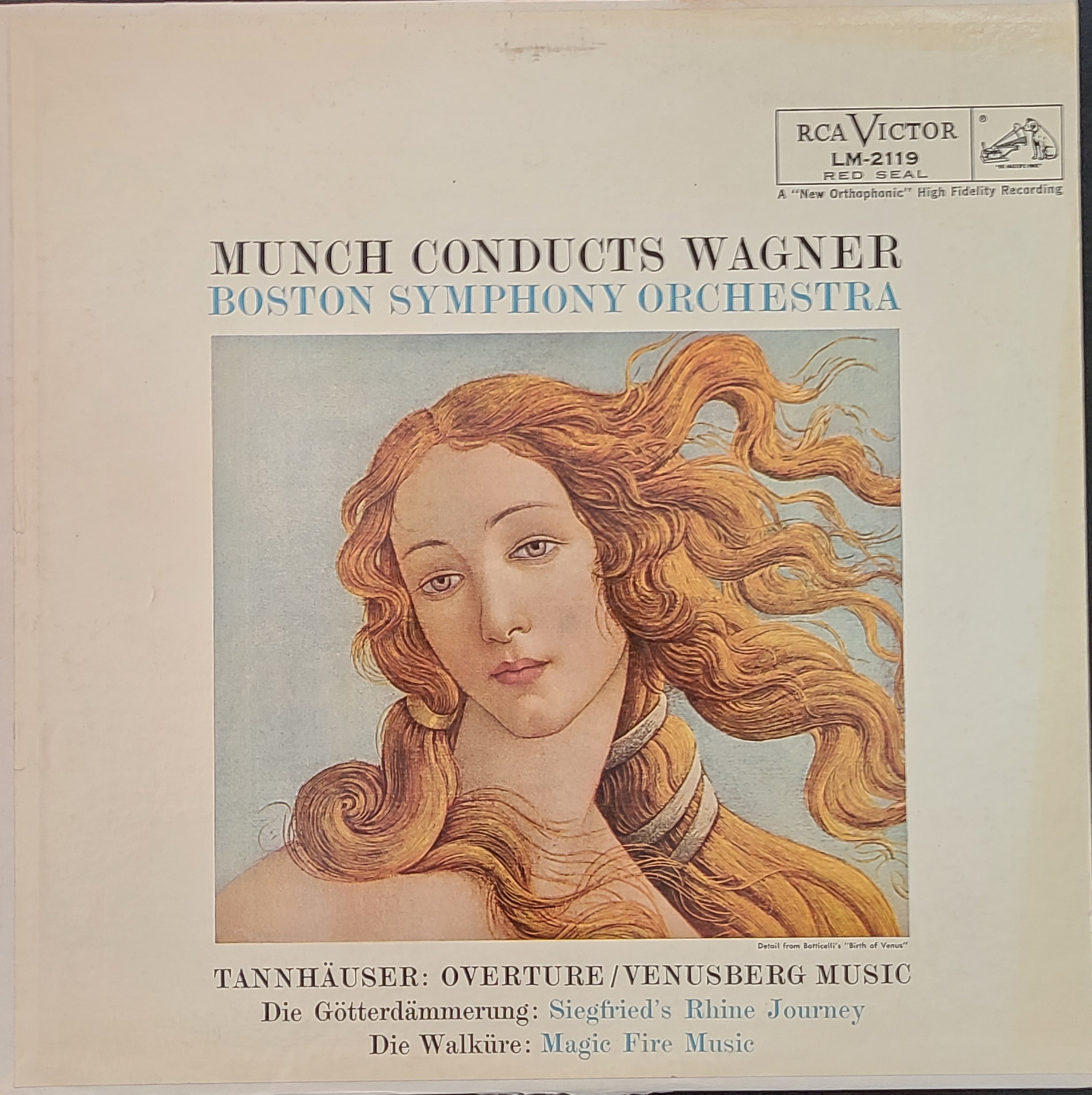 Charles Munch 'Boston Symphony Orchestra' Vinyl Record ID # LM 2119